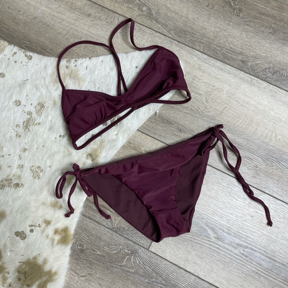 Full tilt maroon bikini set - Picture 1 of 4